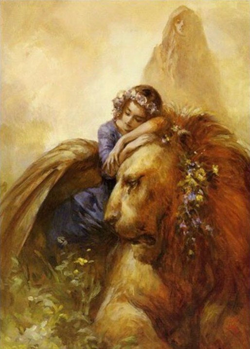 Girl & Lion Diamond Painting Kit
