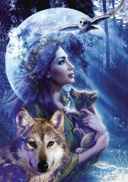 Goddess of the Moon & Hunt Diamond Painting