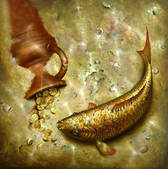 Gold Coins & Fish Diamond Painting - Diamond Painting