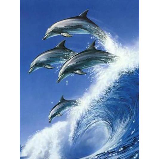 Gorgeous dolphins diamond painting kit by All Diamond Painting