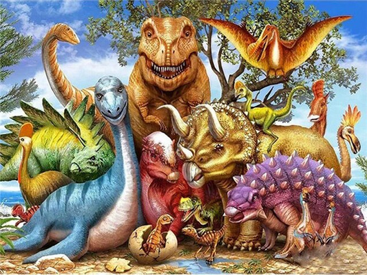 Dinosaurs diamond painting kit