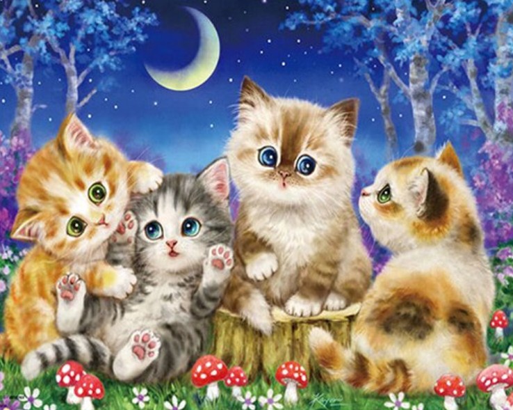Happy Cats Paint by Diamonds