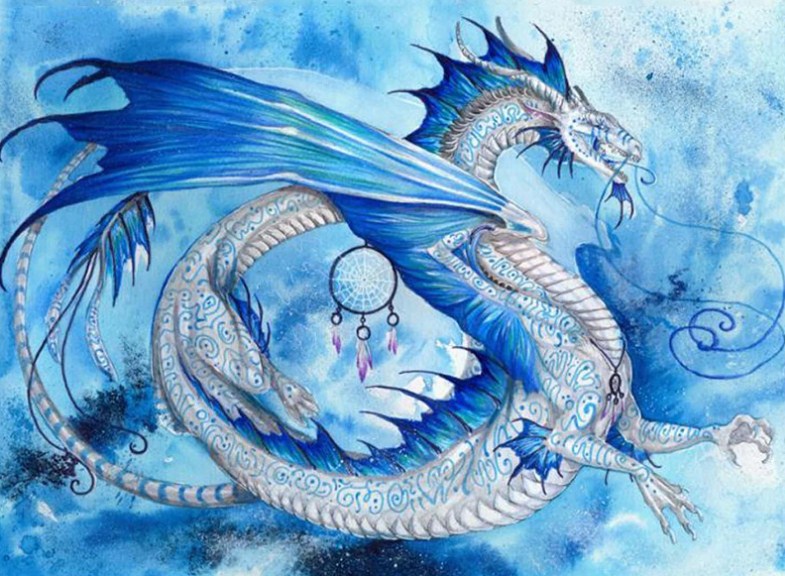 Ice Dragon Paint by Diamonds