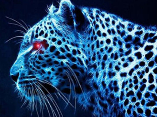 Leopard with Red Eyes Diamond Painting