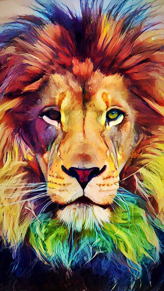 3D Lion Diamond Painting Kit