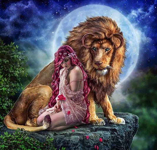 Lion Queen Paint with Diamonds