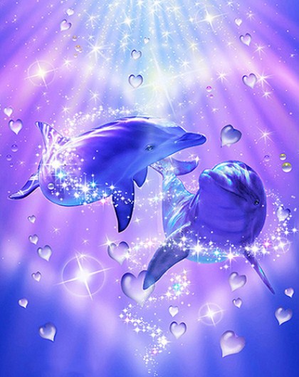 Loving Dolphins Diamond Painting Kit