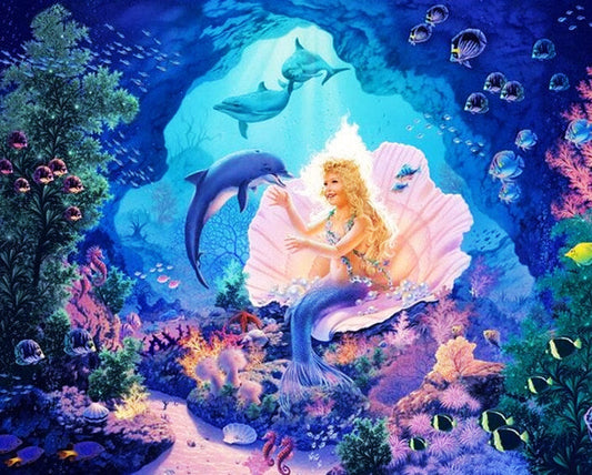 Mermaid Queen & Dolphins