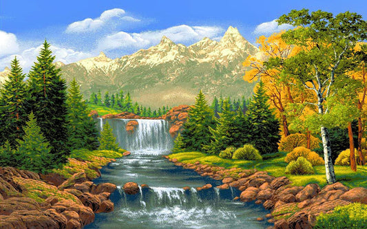 Mountains Off In The Distance Official Diamond Painting Kit, Diamond Art