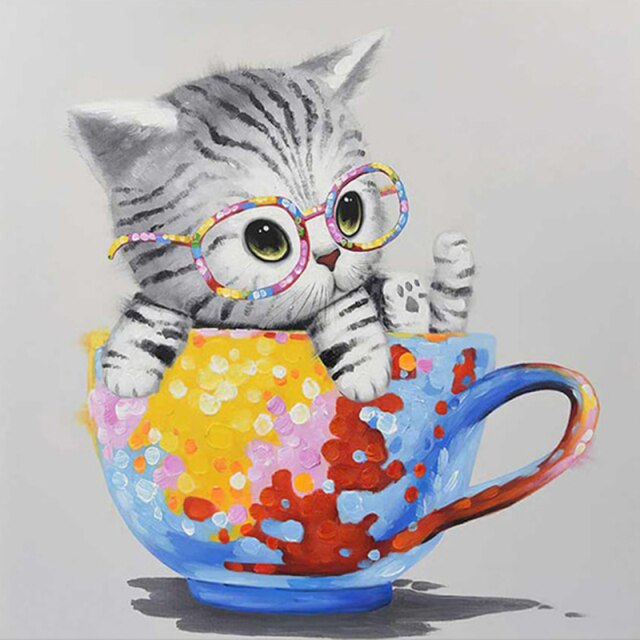 kitty diamond painting
