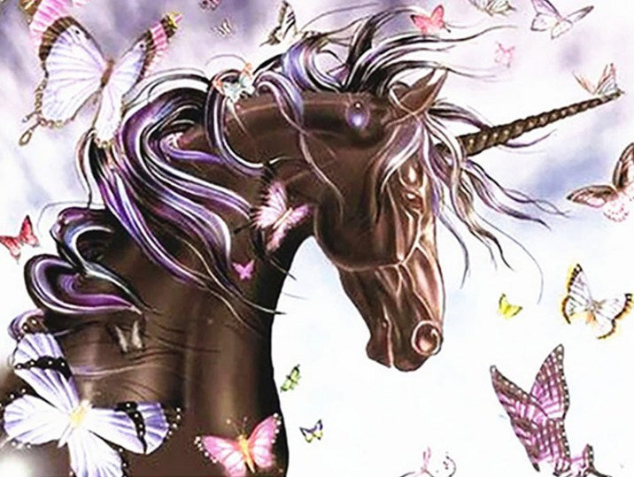 Pegasus Unicorn & Butterflies Diamond Painting