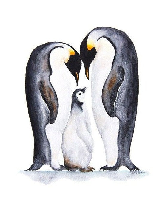 Penguins Pair with Baby Diamond Painting
