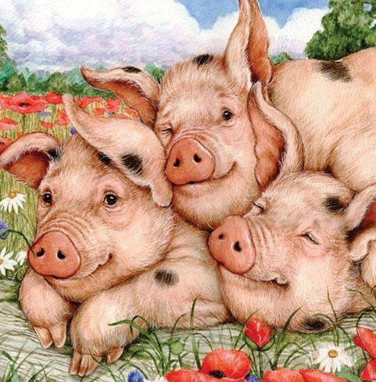 Pig Family Diamond Painting Kit