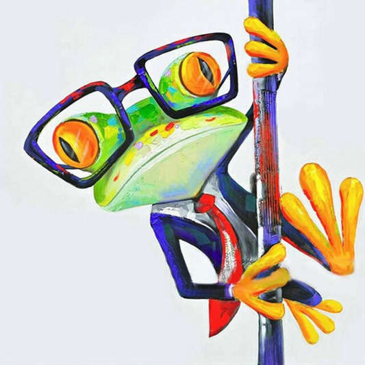 Professor Frog diamond painting art
