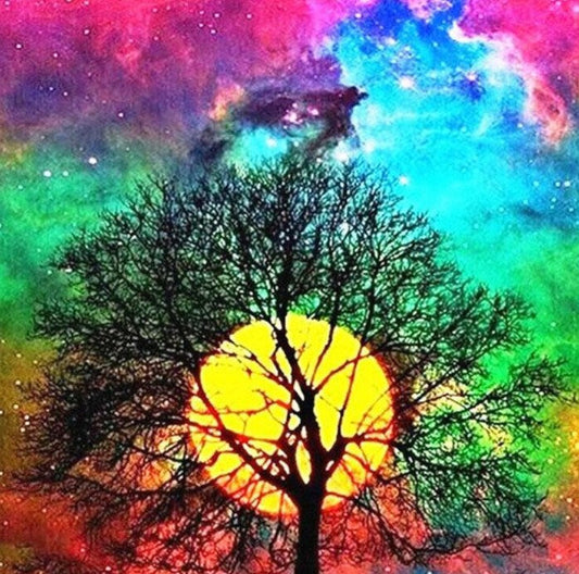 Rainbow Night Sky Paint by Diamonds