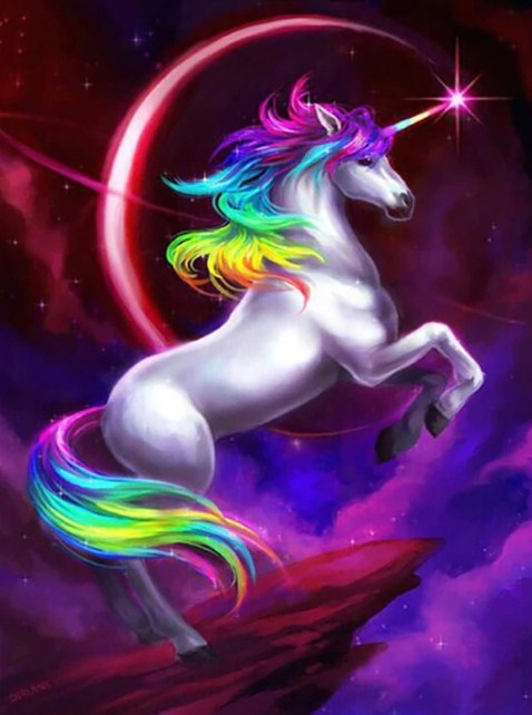 Rainbow Unicorn Paint by Diamonds
