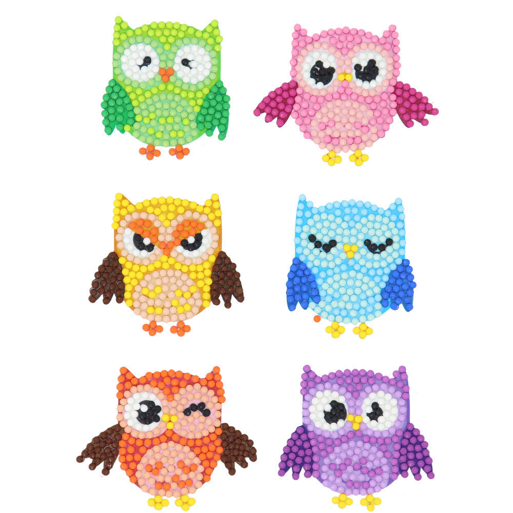 Colorful Owls - Diamond Painting Stickers