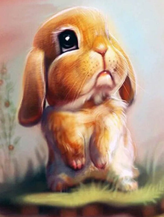 Sad Bunny Paint by Diamonds