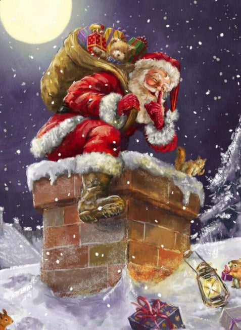 Santa Claus on Christmas night diamond painting kit by All Diamond Painting