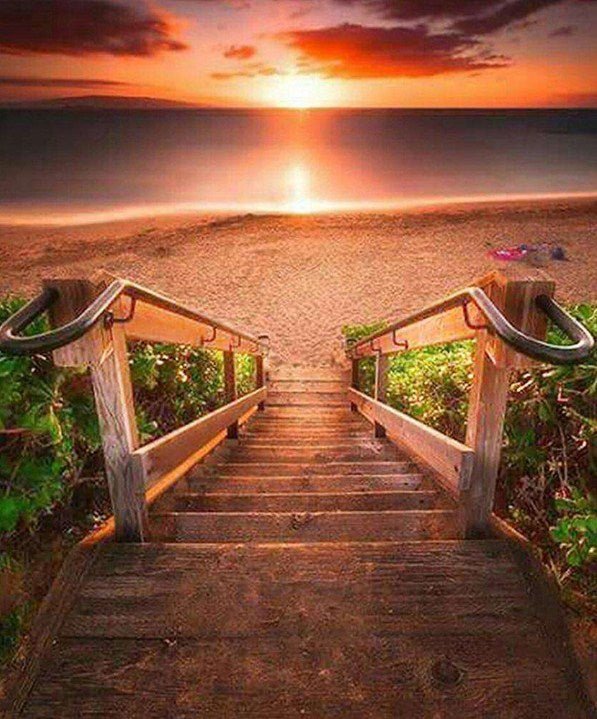 Stairway to Sunset Beach Paint by Diamonds