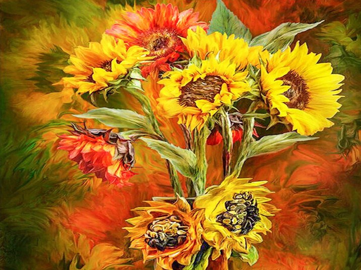 Sunflowers Bouquet Diamond Painting Kit