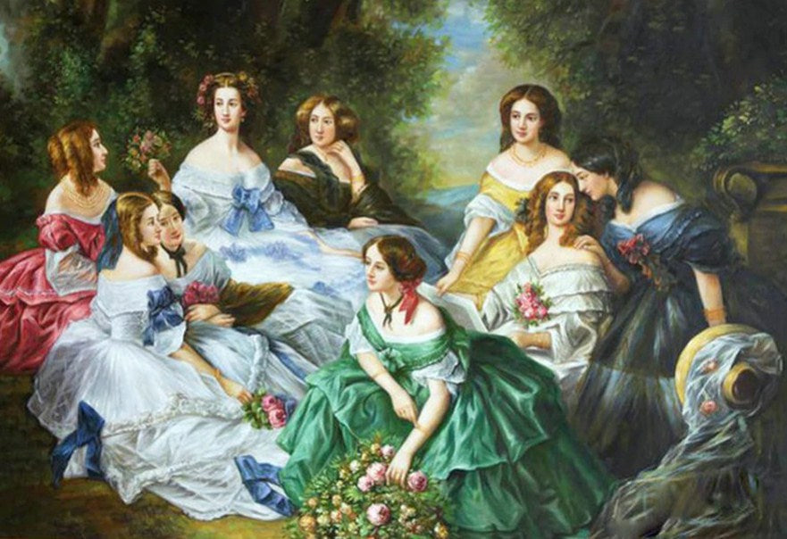 The Empress Eugénie Surrounded by her Ladies Diamond Painting