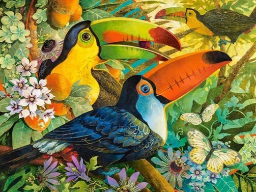 Toucans Pair Diamond Painting Kit