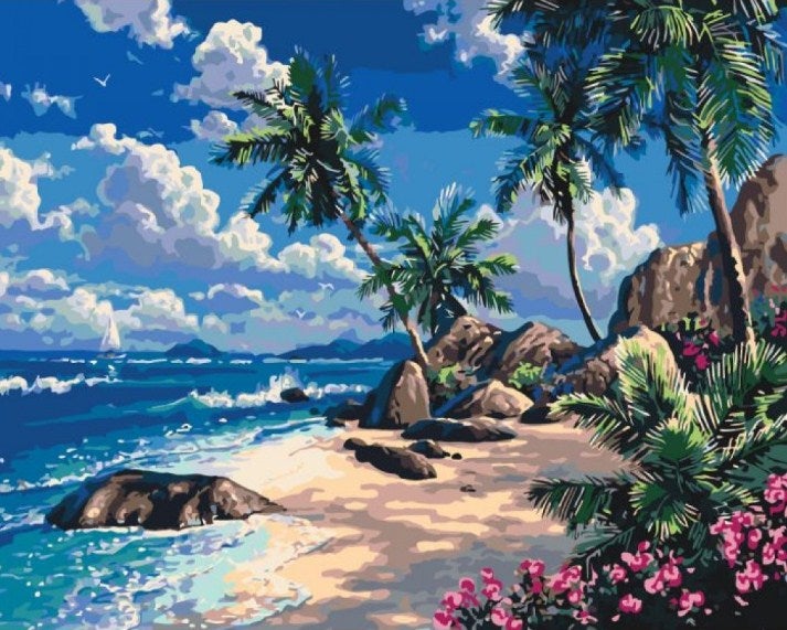 Tropical Paradise Paint by Diamonds