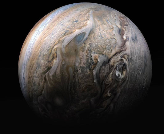 Tumultuous Clouds of Jupiter Paint by Diamonds