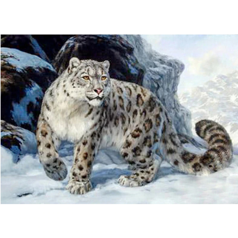 White Leopard - Diamond Painting kit