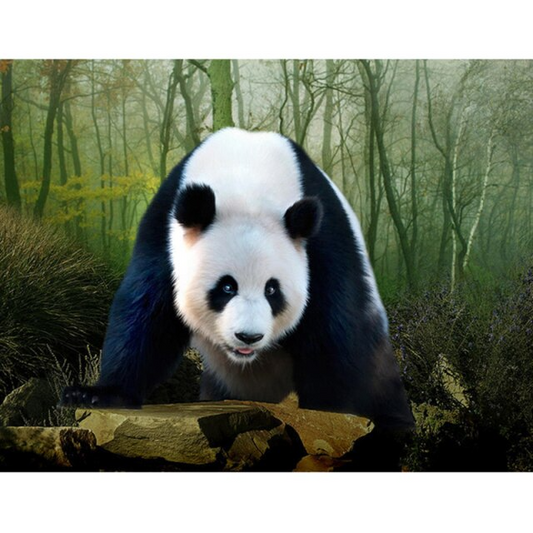 Wild panda diamond painting art