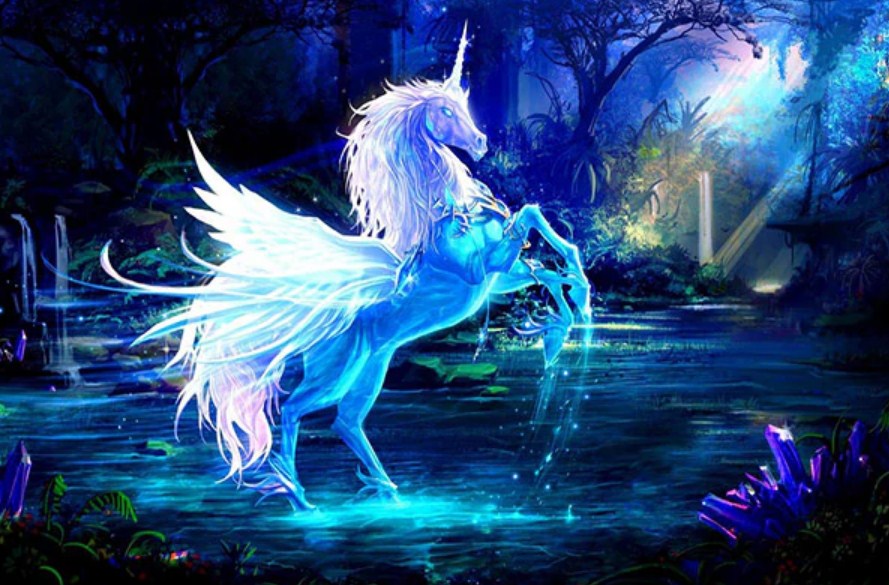 Winged Unicorn Fantasy Paint by Diamonds
