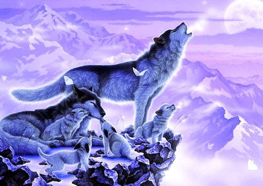 NEON BLUE WOLF Diamond Painting Kit – DAZZLE CRAFTER