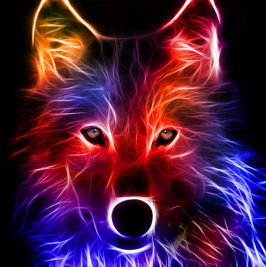 Wolf Spirit Art Paint by Diamonds