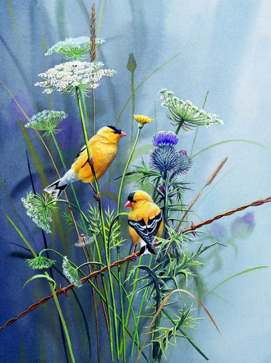 Yellow Birdies Diamond Painting Kit