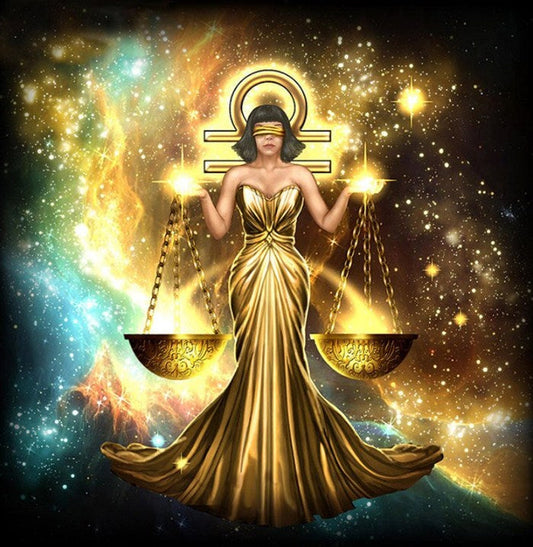 Zodiac Libra Paint with Diamonds