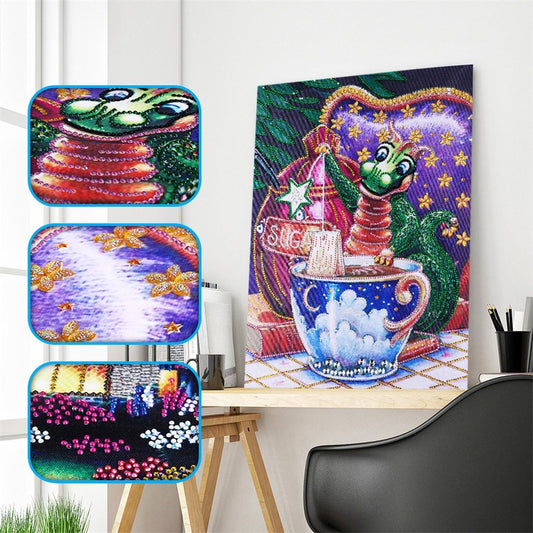 Dragons Tea special diamond painting kit by All Diamond Painting
