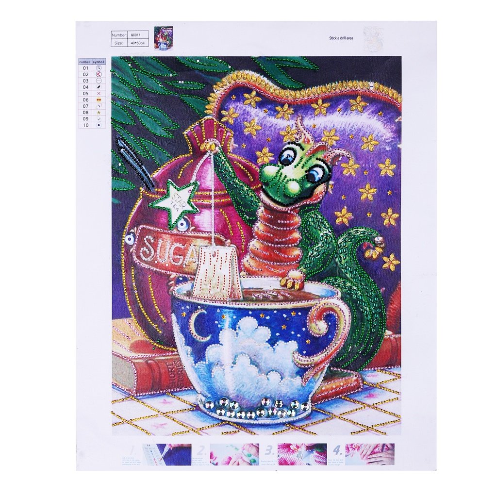 A Dragons Tea diamond painting, image 3
