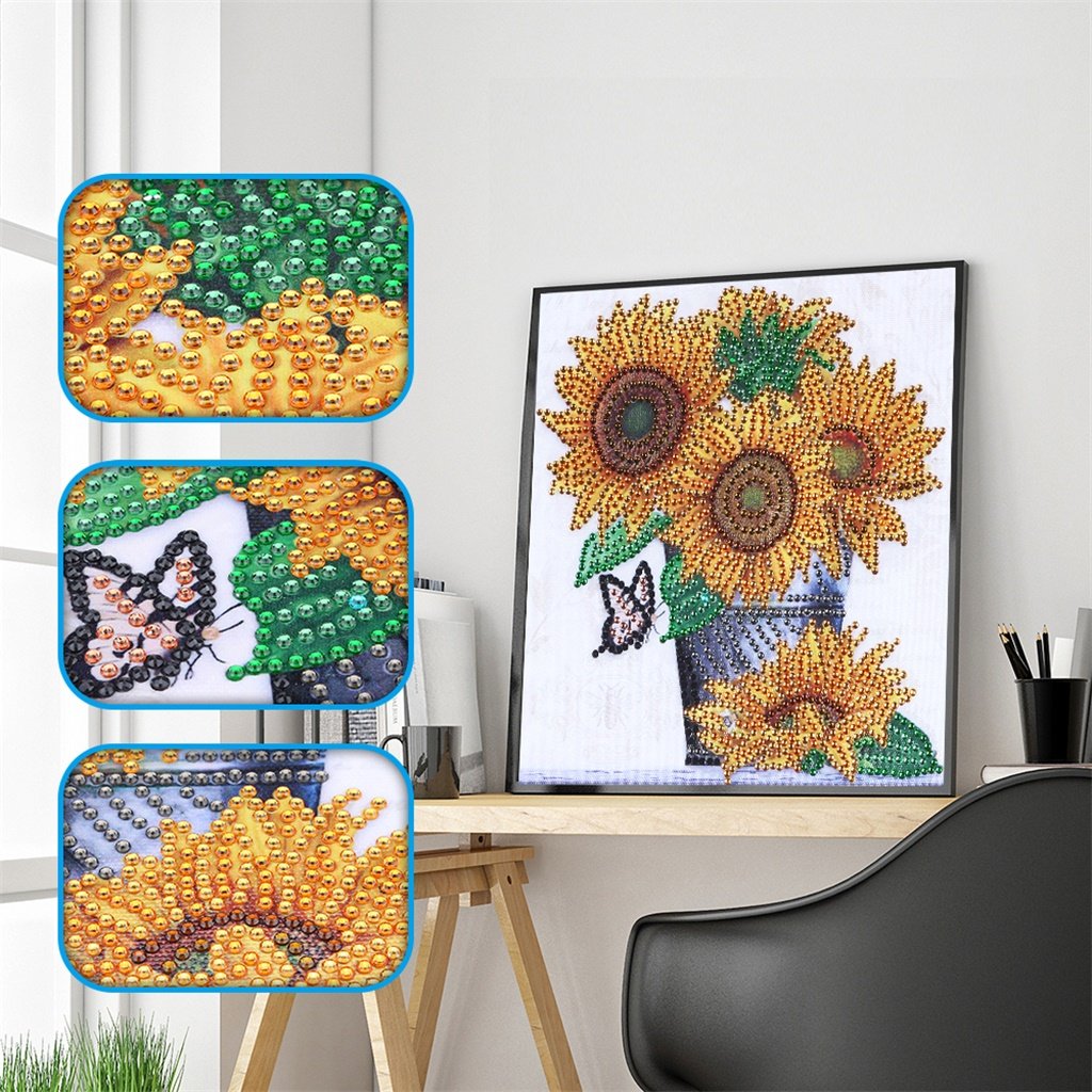 Vase of Sunflowers - Special Diamond Painting