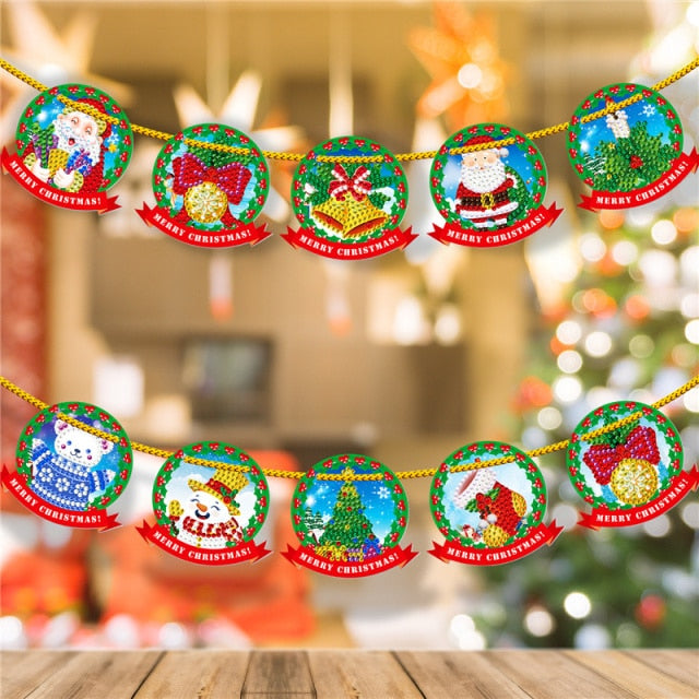 Diamond painting Christmas tree hanging lights – All Diamond Painting