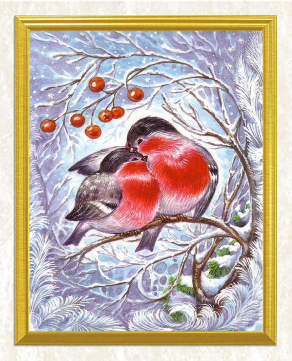 Pair of Lovely Birds DIY Painting