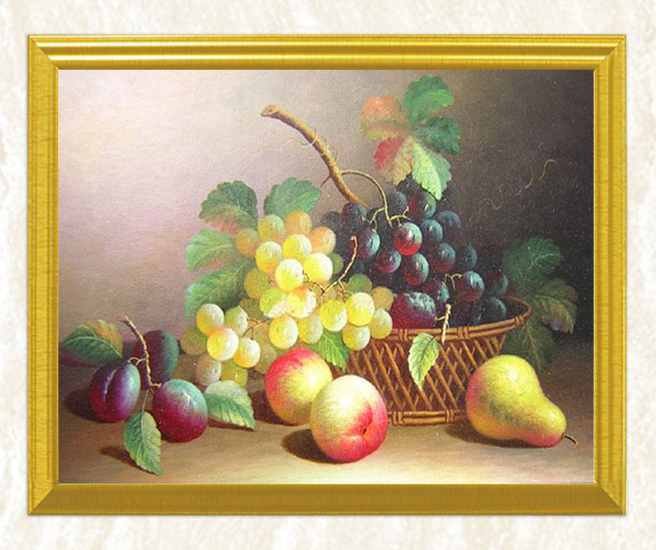 Bunch Of Grapes & some Fruits Painting