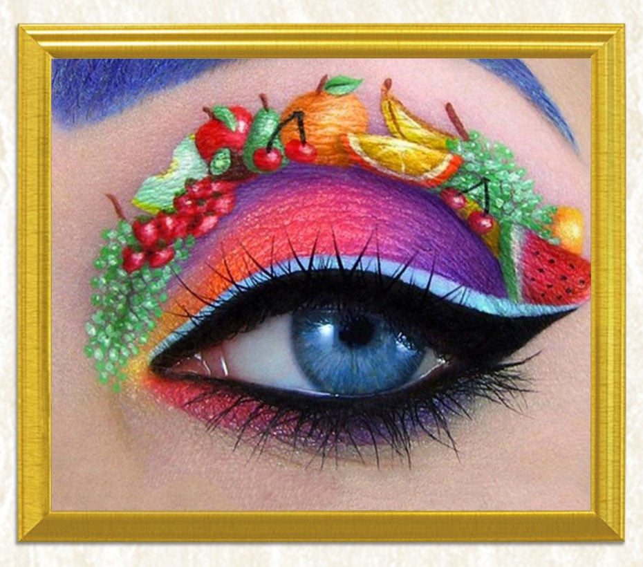 Fruit Art on Colorful Eye DIY Painting