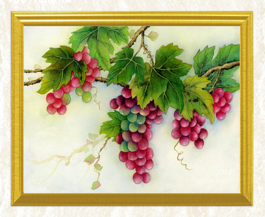 Grapes on Branches DIY Painting