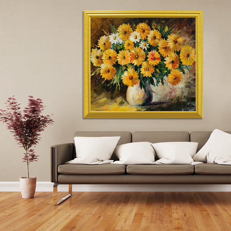 Yellow & White Flowers DIY Painting