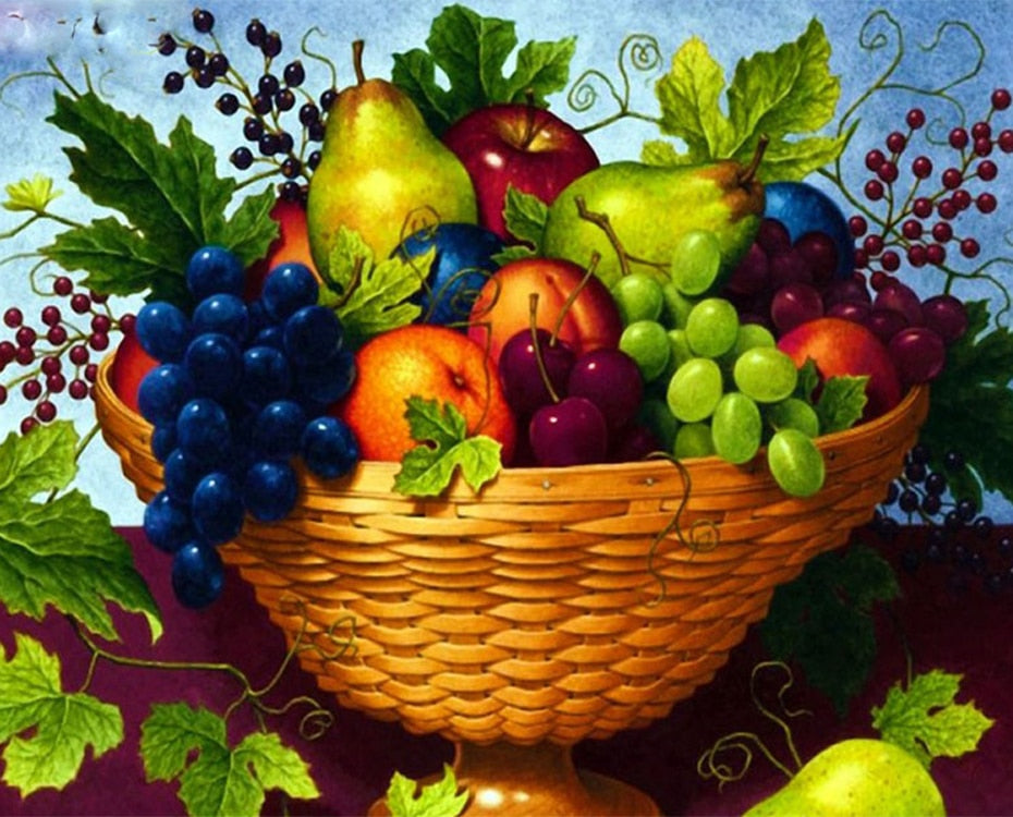 Fruits Paint with Diamonds