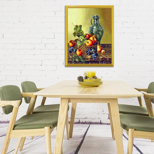 Bottle & Fruit Basket Diamond Painting