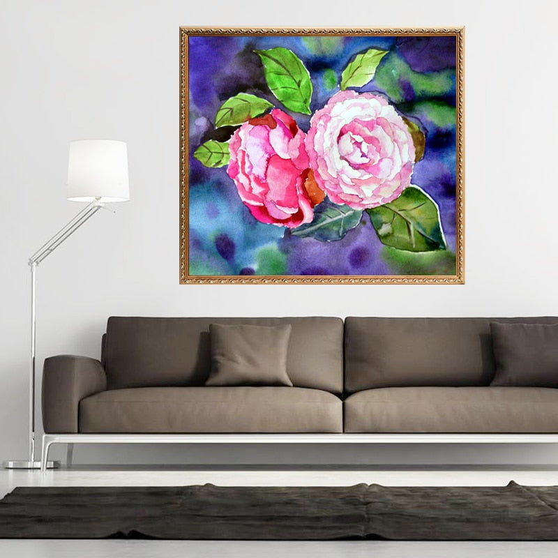 Camellia Flowers - DIY Diamond Painting