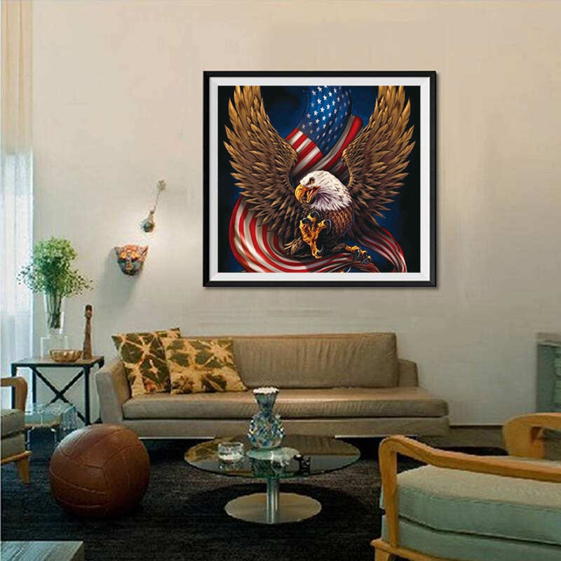Eagle Holding Flag in Claws