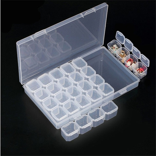 Diamond Containers & Storage Box - 28 Slots